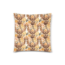 Load image into Gallery viewer, Chocolate Chihuahuas Marigold Majesty Throw Pillow Cover-Cushion Cover-Chihuahua, Home Decor, Pillows-One Size-2