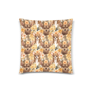 Chocolate Chihuahuas Marigold Majesty Throw Pillow Cover-Cushion Cover-Chihuahua, Home Decor, Pillows-One Size-2