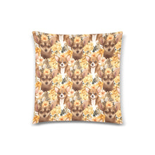 Load image into Gallery viewer, Chocolate Chihuahuas Marigold Majesty Throw Pillow Cover-Cushion Cover-Chihuahua, Home Decor, Pillows-One Size-1