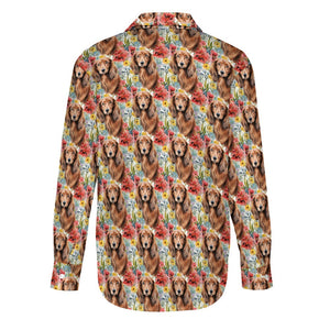 Chocolate Dachshunds in Full Bloom Women's Shirt-Apparel-Apparel, Dachshund, Shirt-8