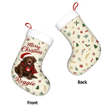 Load image into Gallery viewer, Chocolate Labrador Christmas Stocking - Cozy Festive Wishes - Personalize with Photo and Name-Christmas Ornament-Christmas,Christmas Stocking,Personalize Artwork-4