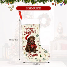 Load image into Gallery viewer, Chocolate Labrador Christmas Stocking - Cozy Festive Wishes - Personalize with Photo and Name-Christmas Ornament-Christmas,Christmas Stocking,Personalize Artwork-6