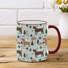 Load image into Gallery viewer, Chocolate Lab&#39;s Charming Christmas Coffee Mug-2