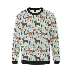 Chocolate Lab's Charming Christmas Fuzzy Sweatshirt for Men-Apparel-Apparel, Chocolate Labrador, Christmas, Dog Dad Gifts, Sweatshirt-3