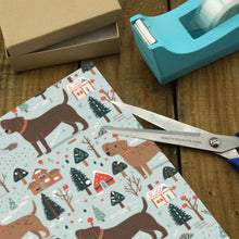 Load image into Gallery viewer, Chocolate Lab&#39;s Charming Christmas Gift Wrapping Paper - 2 Rolls-Christmas Ornament-Chocolate Labrador,Christmas,Wrapping Paper-2