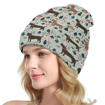Chocolate Labs Charming Warm Christmas Beanie One Size 360x
