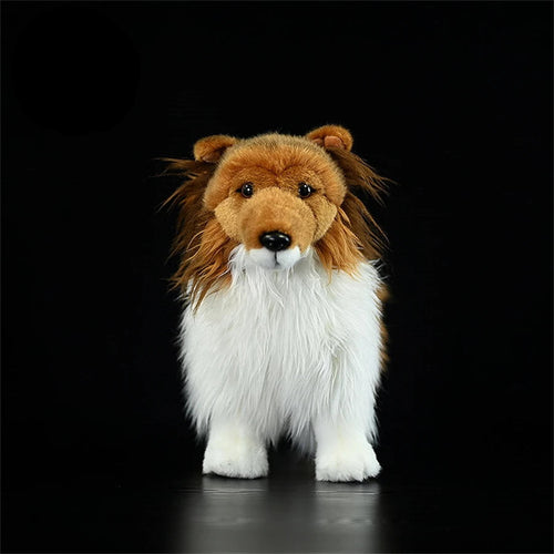 Chocolate Red Border Collie Stuffed Animal Plush Toy-4
