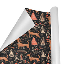 Load image into Gallery viewer, Chocolate-Tan Dachshund Winter Wonderland Christmas Gift Wrapping Paper - 2 Rolls-Christmas Ornament-Christmas,Dachshund,Wrapping Paper-4