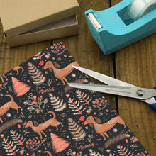 Load image into Gallery viewer, Chocolate-Tan Dachshund Winter Wonderland Christmas Gift Wrapping Paper - 2 Rolls-Christmas Ornament-Christmas,Dachshund,Wrapping Paper-2