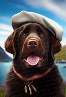 Chocolate Labrador Art