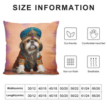 Load image into Gallery viewer, Chota Sher Shih Tzu Plush Pillow Case-Cushion Cover-Dog Dad Gifts, Dog Mom Gifts, Home Decor, Pillows, Shih Tzu-12 &quot;×12 &quot;-White-1