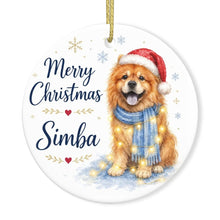 Load image into Gallery viewer, Chow Chow Christmas Ornament - Cozy Winter Pet Portrait Design - Personalize with Photo and Name-Christmas Ornament-Christmas,Christmas Ornament,Personalize Artwork-3