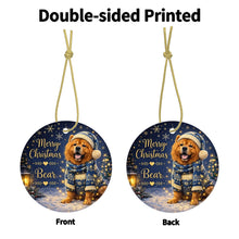 Load image into Gallery viewer, Chow Chow Christmas Ornament - Cozy Winter Pet Portrait Design - Personalize with Photo and Name-Christmas Ornament-Chow Chow,Christmas,Christmas Ornament,Personalize Artwork-4