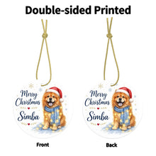 Load image into Gallery viewer, Chow Chow Christmas Ornament - Cozy Winter Pet Portrait Design - Personalize with Photo and Name-Christmas Ornament-Christmas,Christmas Ornament,Personalize Artwork-4