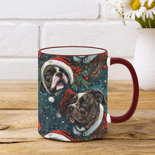 Load image into Gallery viewer, Christmas Canopy Black White Pit Bulls Coffee Mug-2