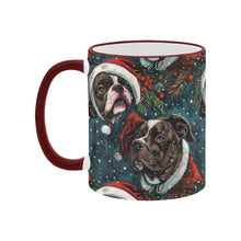 Load image into Gallery viewer, Christmas Canopy Black White Pit Bulls Coffee Mug-3