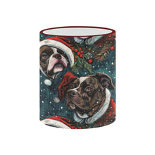 Load image into Gallery viewer, Christmas Canopy Black White Pit Bulls Coffee Mug-5