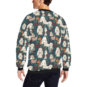 Christmas Canopy Poodle Paradise Fuzzy Sweatshirt for Men-Apparel-Apparel, Christmas, Dog Dad Gifts, Poodle, Sweatshirt-2