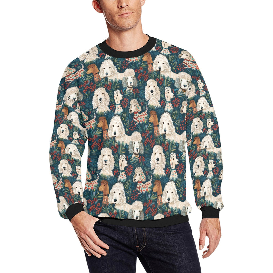 Christmas Canopy Poodle Paradise Fuzzy Sweatshirt for Men-Apparel-Apparel, Christmas, Dog Dad Gifts, Poodle, Sweatshirt-S-1