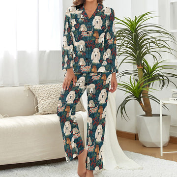 Christmas Canopy Poodle Paradise Pajamas Set For Women S 360x
