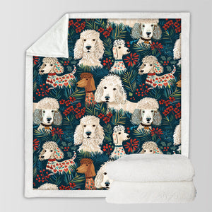 Christmas Canopy Poodle Paradise Soft Warm Fleece Blanket-Blanket-Blankets, Christmas, Dog Dad Gifts, Dog Mom Gifts, Home Decor, Poodle-10