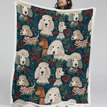 Load image into Gallery viewer, Christmas Canopy Poodle Paradise Soft Warm Fleece Blanket-Blanket-Blankets, Christmas, Dog Dad Gifts, Dog Mom Gifts, Home Decor, Poodle-11