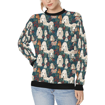 Christmas Canopy Poodle Paradise Sweatshirt For Women S 360x