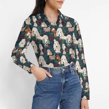 Christmas Canopy Poodle Paradise Womens Shirt 4 360x
