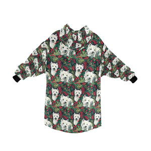 Christmas Canopy Westie's Blanket Hoodie-Blanket-Apparel, Blanket Hoodie, Blankets, Christmas, Dog Mom Gifts, West Highland Terrier-ONE SIZE-4