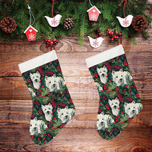 Load image into Gallery viewer, Christmas Canopy Westie&#39;s Christmas Stocking-Christmas Ornament-Christmas, Home Decor, West Highland Terrier-26X42CM-White-2