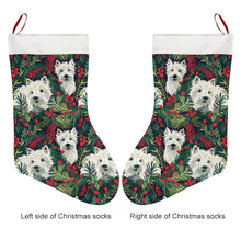 Load image into Gallery viewer, Christmas Canopy Westie&#39;s Christmas Stocking-Christmas Ornament-Christmas, Home Decor, West Highland Terrier-26X42CM-White-3