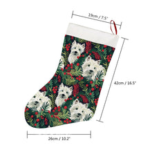 Load image into Gallery viewer, Christmas Canopy Westie&#39;s Christmas Stocking-Christmas Ornament-Christmas, Home Decor, West Highland Terrier-26X42CM-White-4