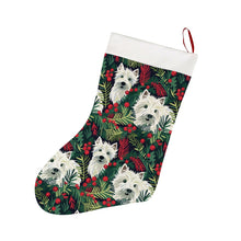 Load image into Gallery viewer, Christmas Canopy Westie&#39;s Christmas Stocking-Christmas Ornament-Christmas, Home Decor, West Highland Terrier-26X42CM-White-1