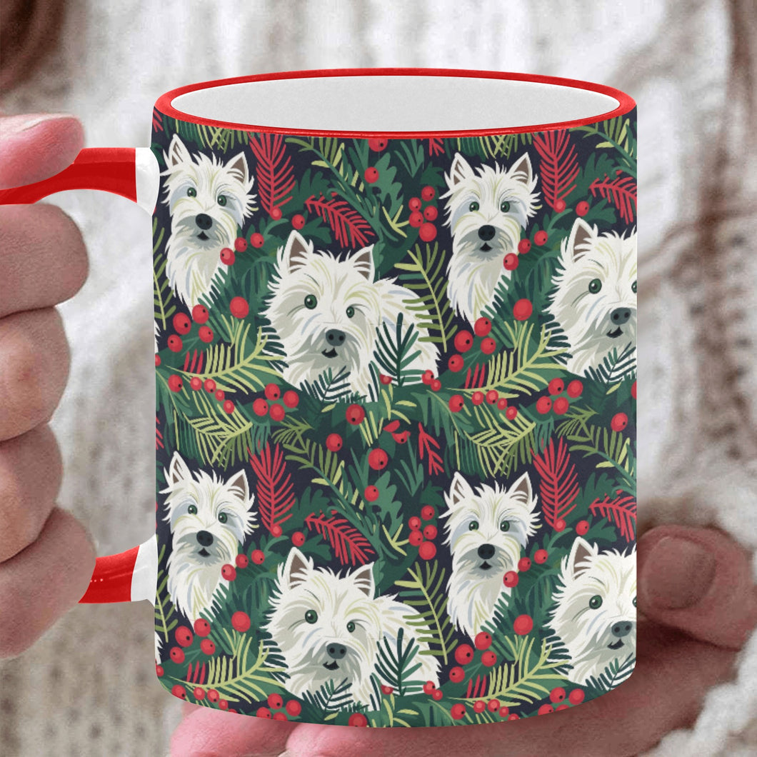 Christmas Canopy Westie's Coffee Mug-White1-ONE SIZE-1