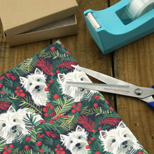 Load image into Gallery viewer, Christmas Canopy Westie's Gift Wrapping Paper - 2 Rolls-Christmas Ornament-Christmas,West Highland Terrier,Wrapping Paper-4