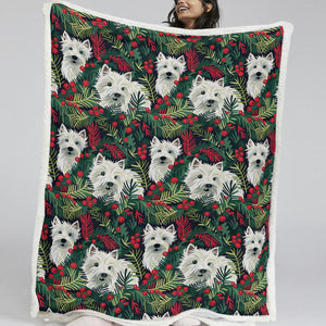 Christmas Canopy Westies Soft Warm Fleece Blanket-Blanket-Blankets, Christmas, Dog Dad Gifts, Dog Mom Gifts, Home Decor, West Highland Terrier-11