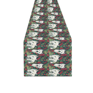 Christmas Canopy Westie's Table Runner-Home Decor-Christmas, Dog Dad Gifts, Dog Mom Gifts, Home Decor, West Highland Terrier-White9-ONE SIZE-2