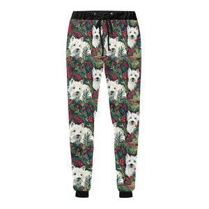 Christmas Canopy Westie's Unisex Sweatpants-Apparel-Apparel, Christmas, Dog Dad Gifts, Dog Mom Gifts, Pajamas, West Highland Terrier-4