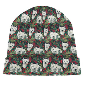 Christmas Canopy Westie's Warm Christmas Beanie-Accessories-Accessories, Christmas, Dog Mom Gifts, Hats, West Highland Terrier-ONE SIZE-5
