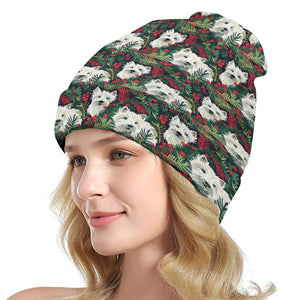 Christmas Canopy Westie's Warm Christmas Beanie-Accessories-Accessories, Christmas, Dog Mom Gifts, Hats, West Highland Terrier-ONE SIZE-1
