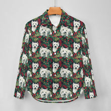 Load image into Gallery viewer, Christmas Canopy Westie&#39;s Women&#39;s Shirt-Apparel-Apparel, Christmas, Dog Mom Gifts, Shirt, West Highland Terrier-2