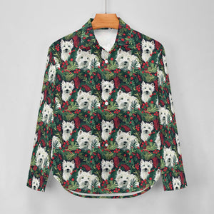 Christmas Canopy Westie's Women's Shirt-Apparel-Apparel, Christmas, Dog Mom Gifts, Shirt, West Highland Terrier-2