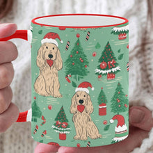 Load image into Gallery viewer, Christmas Carousel Cocker Spaniels Coffee Mug-White1-ONE SIZE-1