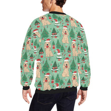 Load image into Gallery viewer, Christmas Carousel Cocker Spaniels Fuzzy Sweatshirt for Men-Apparel-Apparel, Christmas, Cocker Spaniel, Dog Dad Gifts, Sweatshirt-2