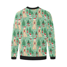 Load image into Gallery viewer, Christmas Carousel Cocker Spaniels Fuzzy Sweatshirt for Men-Apparel-Apparel, Christmas, Cocker Spaniel, Dog Dad Gifts, Sweatshirt-4