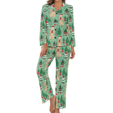 Load image into Gallery viewer, Christmas Carousel Cocker Spaniels Pajamas Set for Women-Pajamas-Apparel, Christmas, Cocker Spaniel, Dog Mom Gifts, Pajamas-4