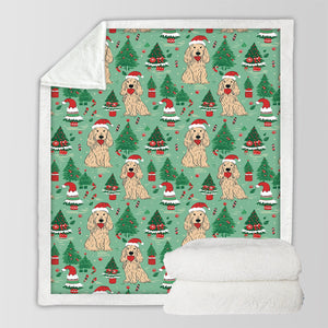 Christmas Carousel Cocker Spaniels Soft Warm Fleece Blanket-Blanket-Blankets, Chow Chow, Christmas, Dog Dad Gifts, Dog Mom Gifts, Home Decor-10