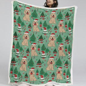 Christmas Carousel Cocker Spaniels Soft Warm Fleece Blanket-Blanket-Blankets, Chow Chow, Christmas, Dog Dad Gifts, Dog Mom Gifts, Home Decor-11