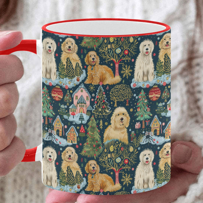 Christmas Cheer Goldendoodles Coffee Mug-White1-ONE SIZE-1
