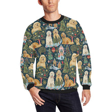 Load image into Gallery viewer, Christmas Cheer Goldendoodles Fuzzy Sweatshirt for Men-Apparel-Apparel, Christmas, Dog Dad Gifts, Goldendoodle, Sweatshirt-S-1